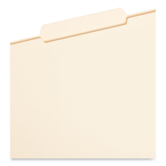 Smead Reinforced Tab Manila File Folders, 1/3-Cut Tabs: Center Position, Legal Size, 0.75" Expansion, 11-pt Manila, 100/Box (15336)