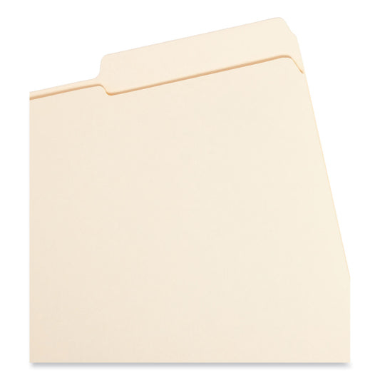 Smead Reinforced Tab Manila File Folders, 1/3-Cut Tabs: Right Position, Legal Size, 0.75" Expansion, 11-pt Manila, 100/Box (15337)