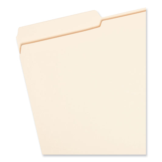 Smead Reinforced Tab Manila File Folders, 1/3-Cut Tabs: Assorted, Legal Size, 0.75" Expansion, 14-pt Manila, 100/Box (15434)