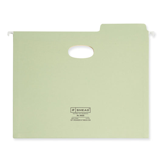 Smead FasTab Hanging Pockets, Letter Size, 1/3-Cut Tabs, Moss, 9/Box (64222)