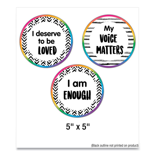 Carson-Dellosa Motivational Bulletin Board Sets, Affirmation Station, 13.8" x 16", Multicolor, 32/Set (110569)