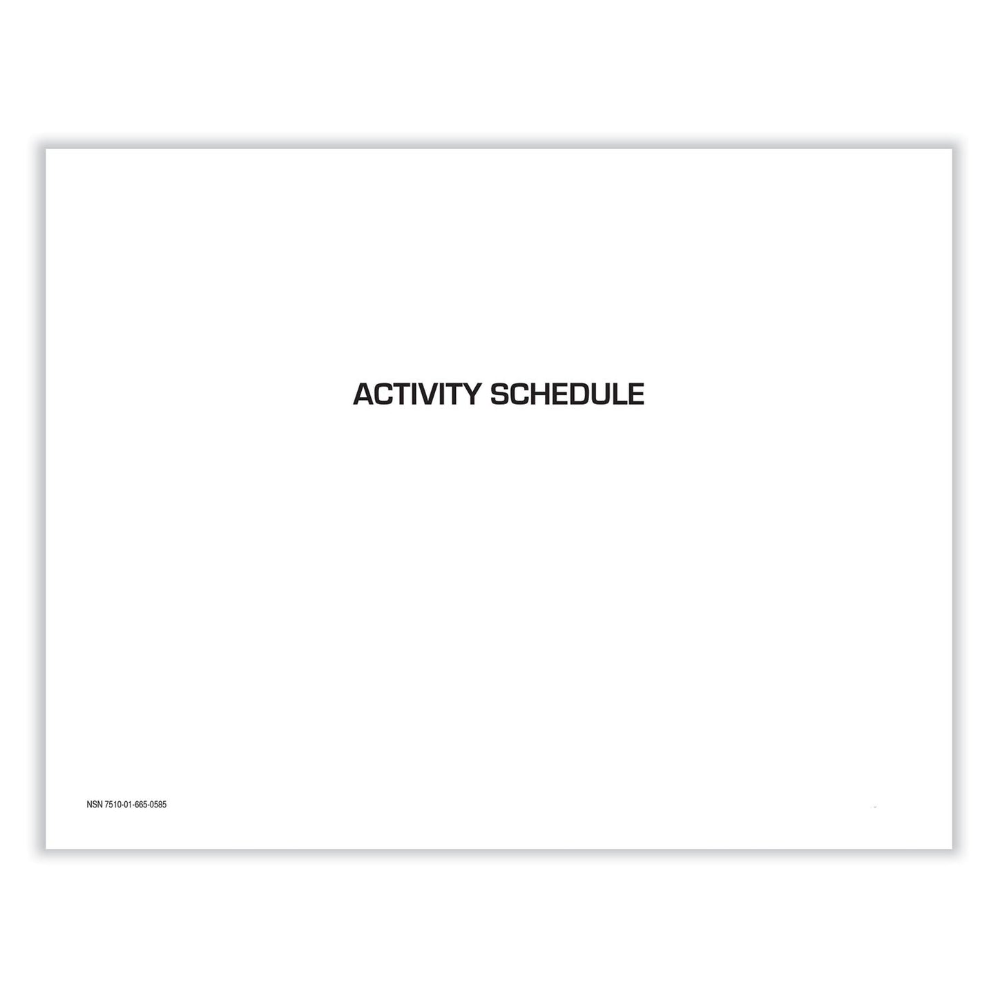 Unicor 7510016650586, Activity Schedule, 11 x 9, White Cover, 12-Month (Jan to Dec): 2025, 10/Pack