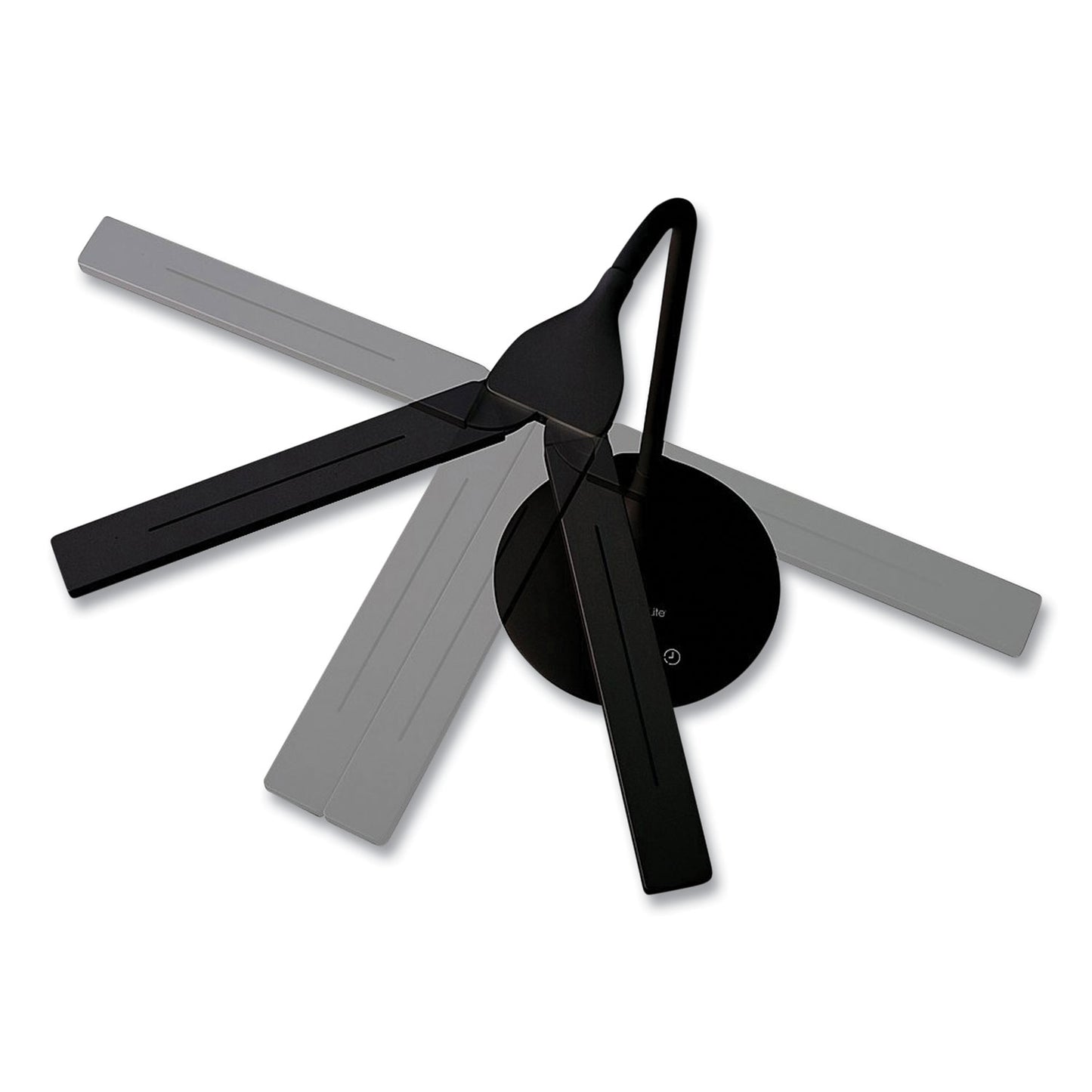 OttLite Wellness Series Pivot LED Desk Lamp with Dual Shades, 13.25" to 26" High, Black (CSN59G5W)