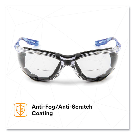 3M CCS Protective Eyewear with Foam Gasket, +1.5 Diopter Strength, Blue Plastic Frame, Clear Polycarbonate Lens (VC215AF)