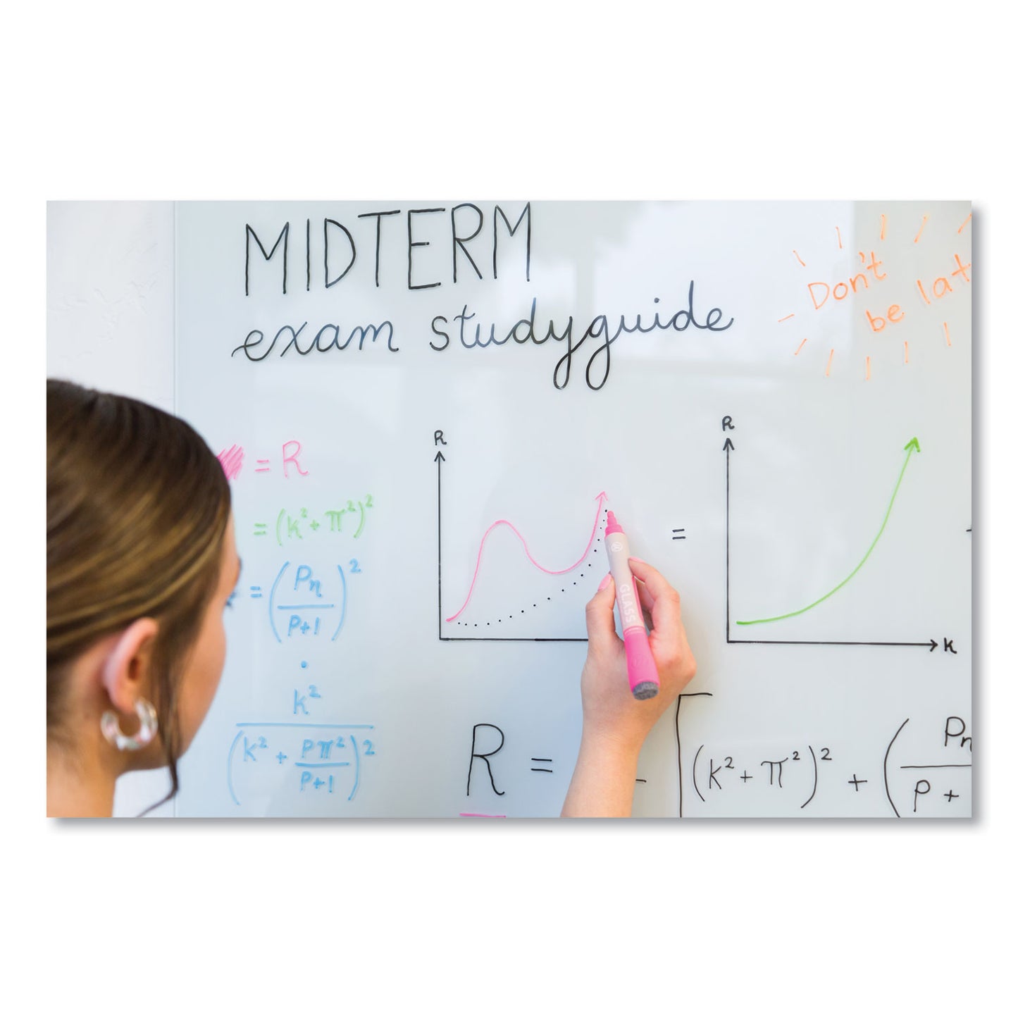 U Brands Bullet Tip Low-Odor Liquid Glass Markers with Erasers, Broad Bullet Tip, Assorted Colors, 12/Pack (2913U0012)