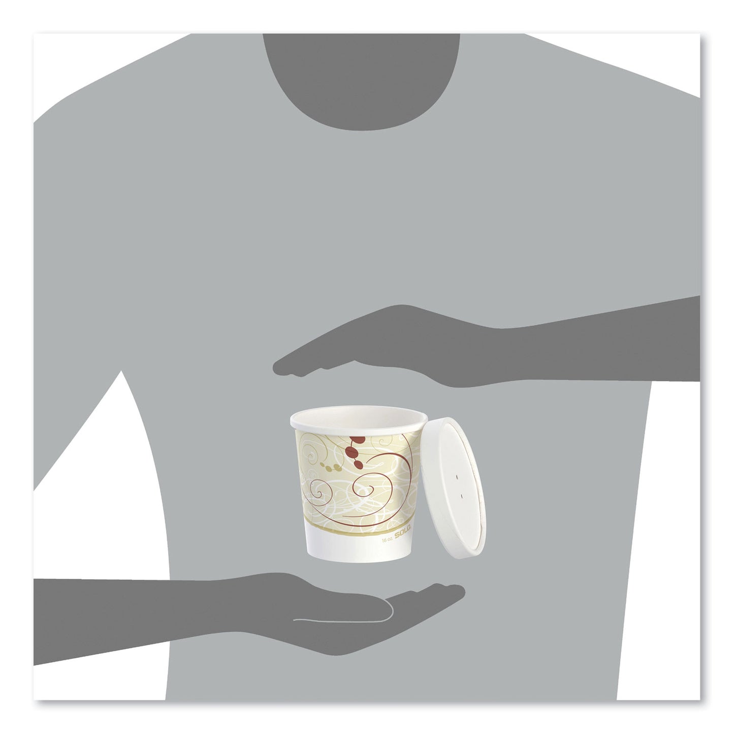 SOLO Flexstyle Double Poly Food Combo Packs, 16 oz, Symphony, 25 Combos/Sleeve, 10 Sleeves/Carton (KHB16ASYM)