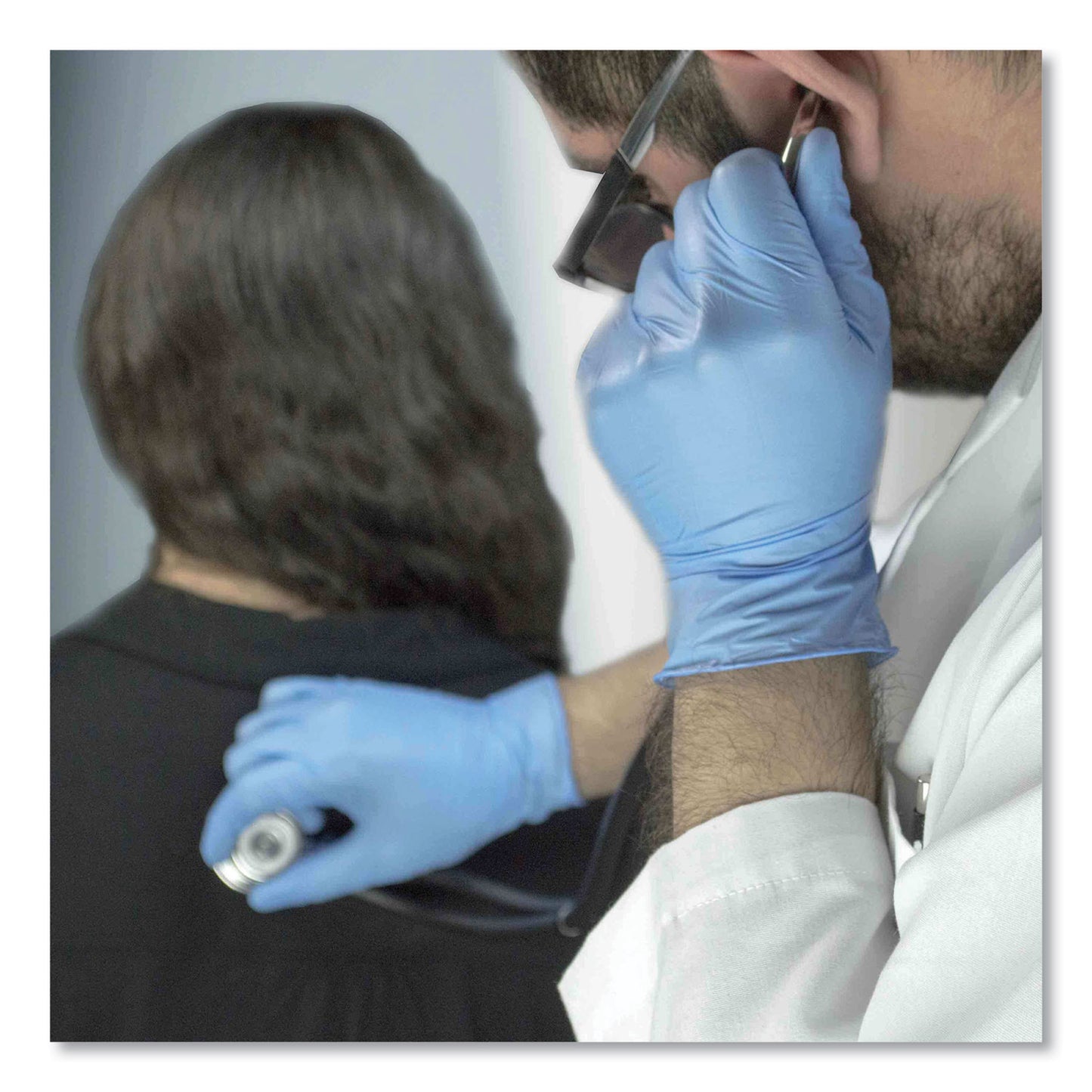 AMMEX Professional Nitrile Exam Gloves, Powder-Free, 3 mil, Small, Light Blue, 100/Box, 10 Boxes/Carton (APFN42100CT)