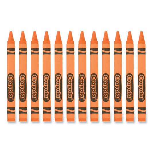 Crayola Bulk Crayons, Orange, 12/Box (520836036)
