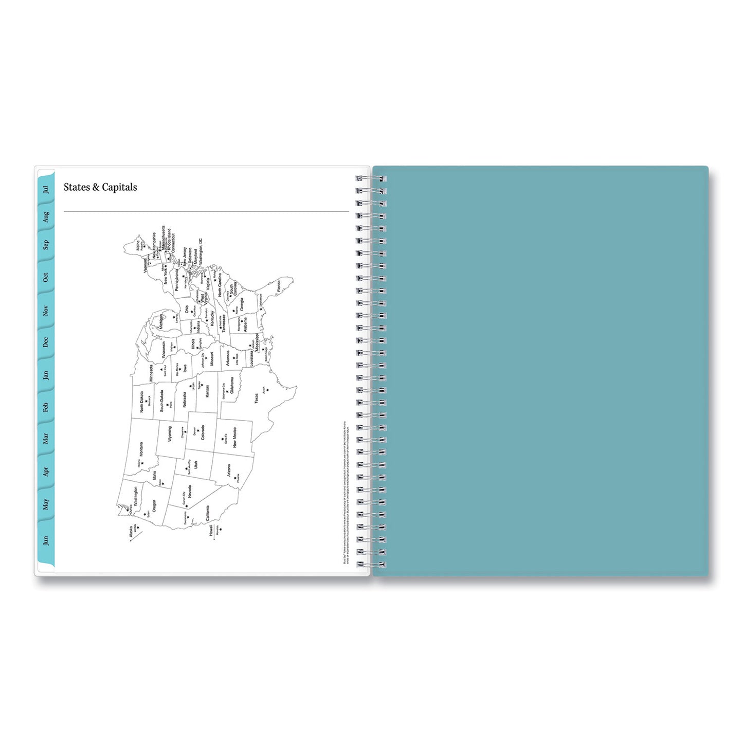Blue Sky Teacher Dots CYO Cover Weekly/Monthly Lesson Planner, 2024 to 2025, Nine Classes, Multicolor Cover, (144) 11 x 8.5 Pages (100330)