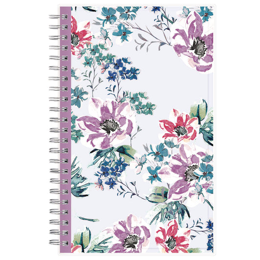 Blue Sky Laila Create-Your-Own Cover Weekly/Monthly Planner, Wildflower Artwork, 8 x 5, Purple/Blue/Pink, 12-Month (Jan to Dec): 2025 (137276)