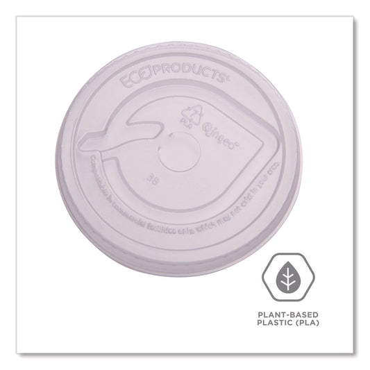 Eco-Products GreenStripe Cold Cup Flat Lids, Fits 9 oz to 24 oz Cups, Clear, 100/Pack, 10 Packs/Carton (EPFLCC)