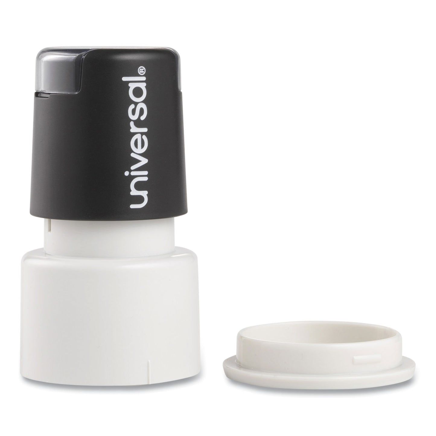 Universal Round Message Stamp, SMILEY FACE, Pre-Inked/Re-Inkable, Red (10080)