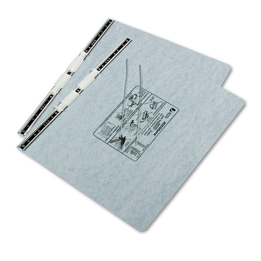 Acco PRESSTEX Covers with Storage Hooks, 2 Posts, 6" Capacity, 14.88 x 11, Light Gray (54074)