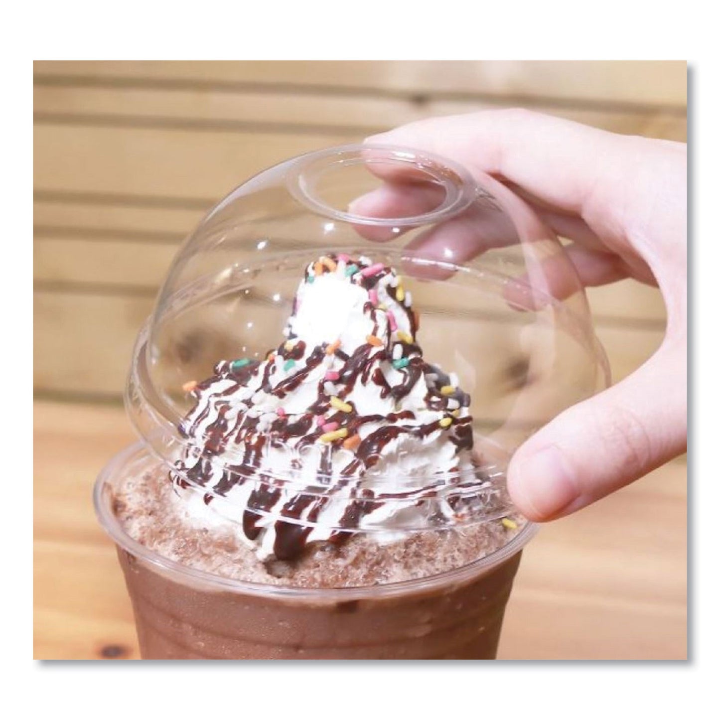 Karat PET Lids, Dome Lid, Fits 12 oz to 24 oz Cold Cups, Clear, 1,000/Carton (CKDL626)