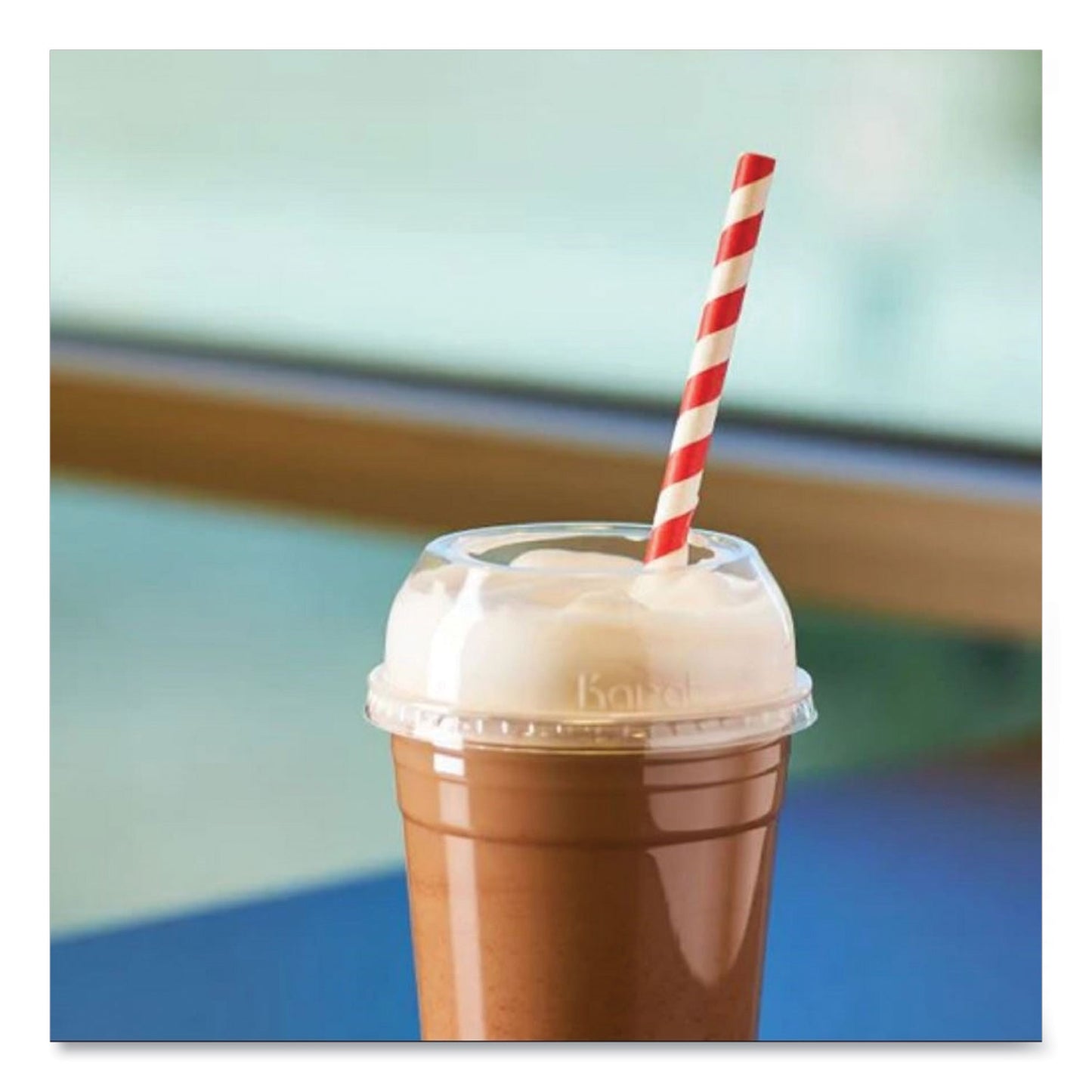 Karat PET Lids, Wide Opening Dome, Fits 12 oz to 24 oz Cold Cups, Clear, 1,000/Carton (CKDL626WH)