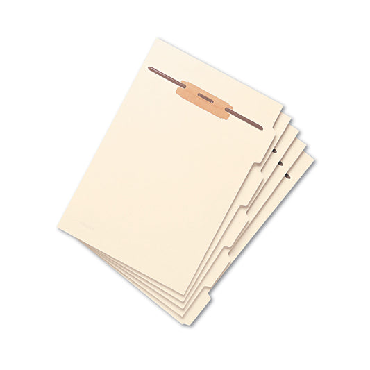 Smead Stackable Folder Dividers with Fasteners, Convertible End/Top Tab, 1 Fastener, Letter Size, Manila, 4 Dividers/Set, 50 Sets (35605)
