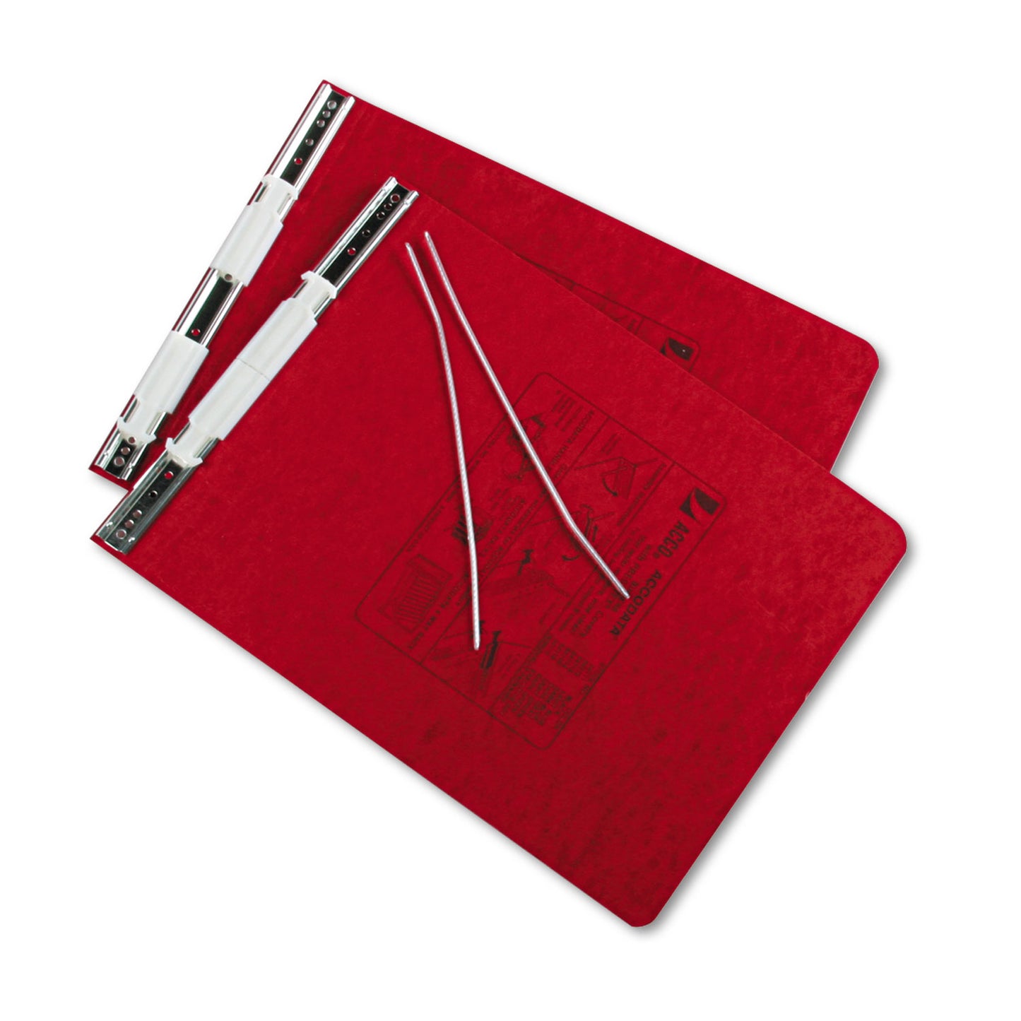 Acco PRESSTEX Covers with Storage Hooks, 2 Posts, 6" Capacity, 9.5 x 11, Executive Red (54119)