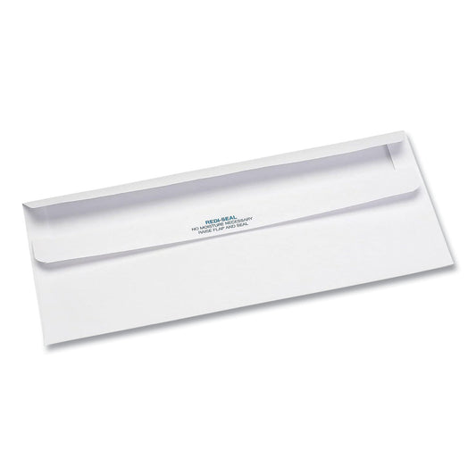 Quality Park Redi-Seal Security-Tint Envelope, Address Window, #10, Commercial Flap, Redi-Seal Closure, 4.13 x 9.5, White, 500/Box (21418)