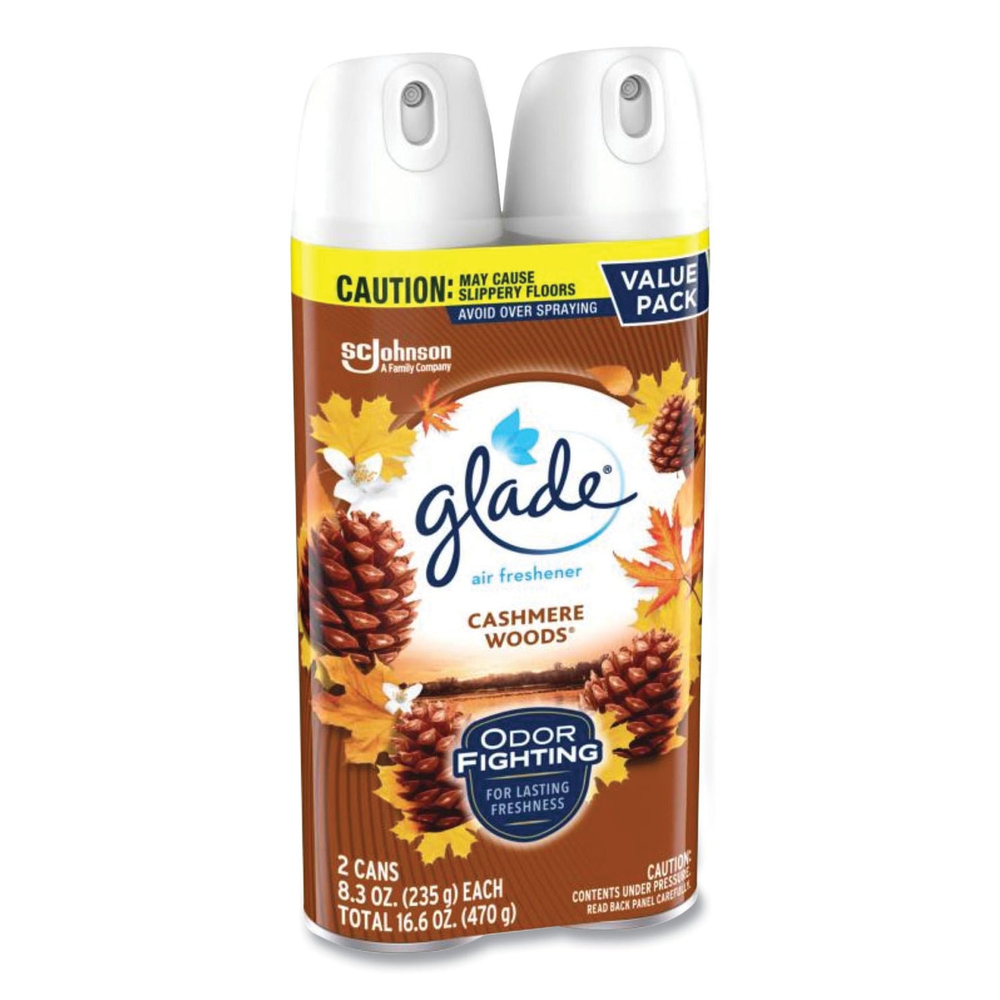 Glade Air Freshener, Cashmere Woods, 8.3 oz Aerosol Spray, 3/Carton (346577)