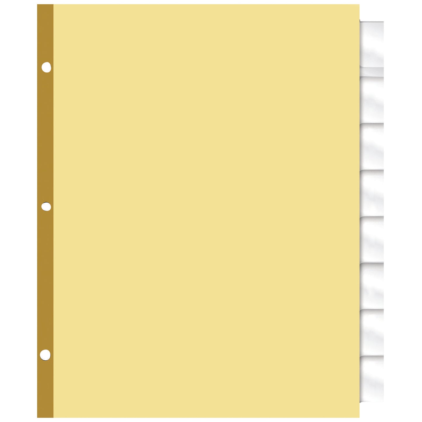 AbilityOne 7530017035694, SKILCRAFT Big Tab Insertable Dividers, 8-Tab, 11 x 8.5, Yellow, 1 Set