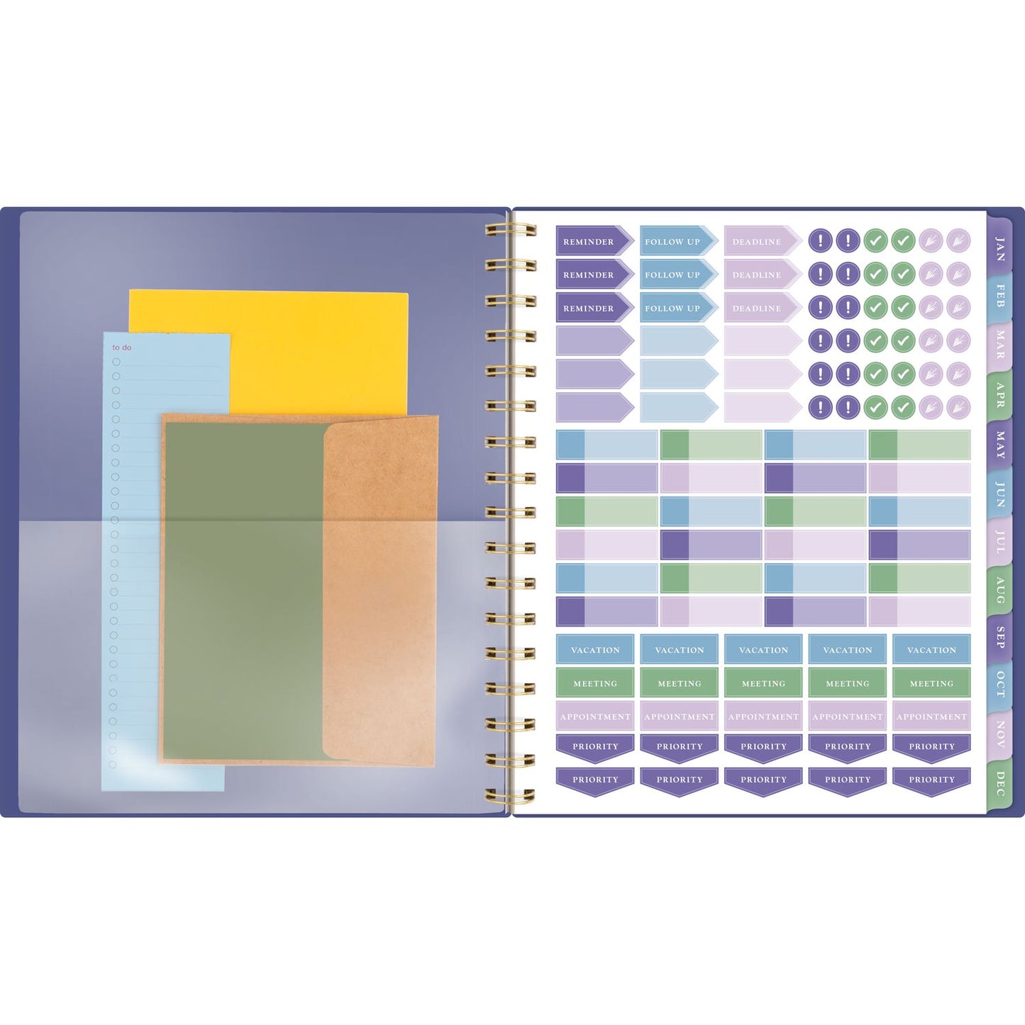 AT-A-GLANCE Badge Geo Weekly/Monthly Planner, 8.88 x 7.69, Purple/Gold Cover, 13-Month (Jan to Jan): 2025 to 2026 (1722G805)