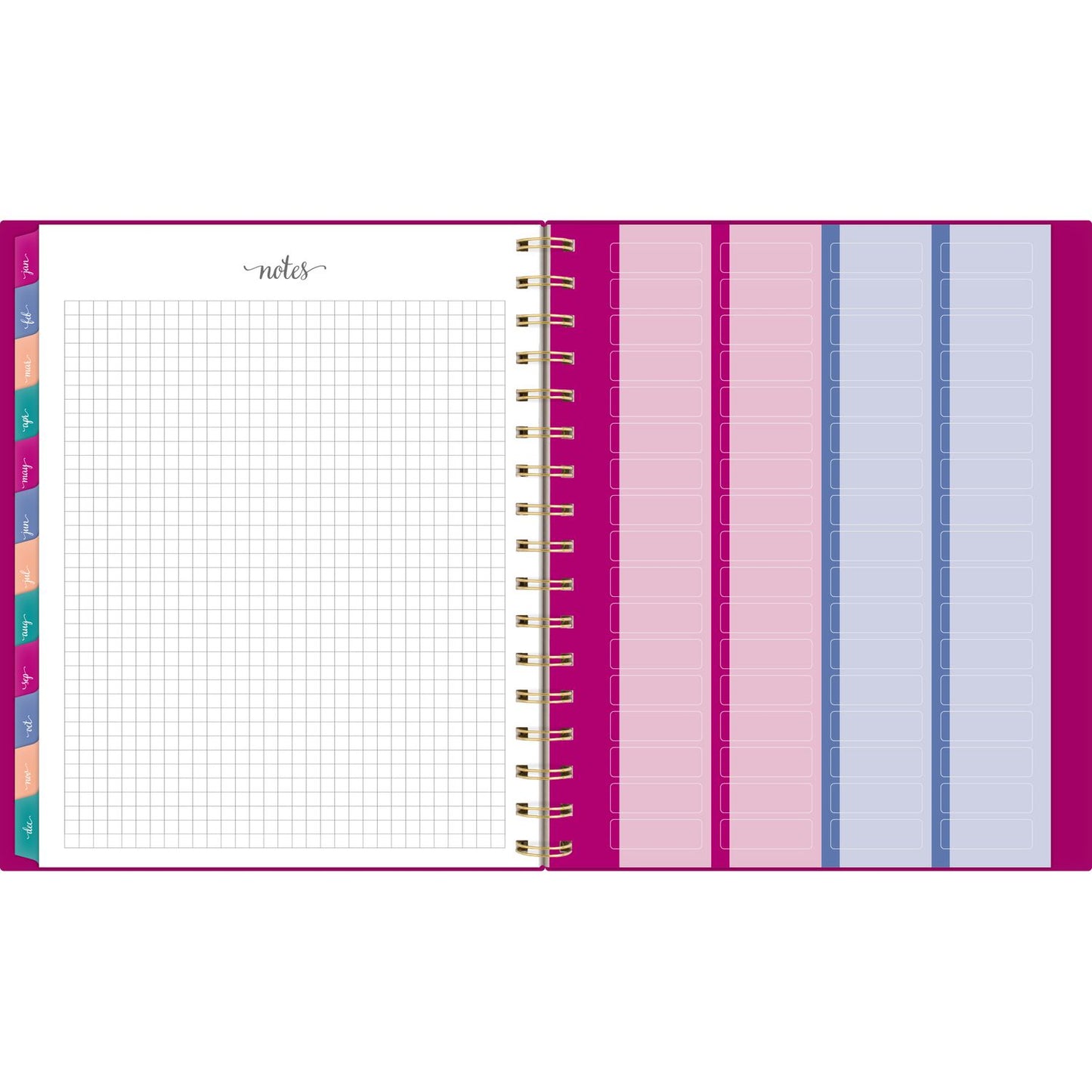 AT-A-GLANCE Harmony Weekly/Monthly Poly Planner, 8.88 x 7.69, Purple/Gold Cover, 13-Month (Jan to Jan): 2025 to 2026 (109980556)
