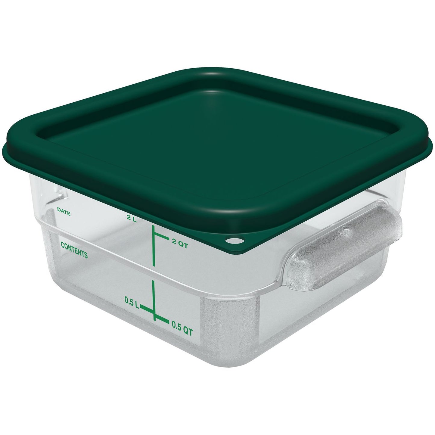 Carlisle Squares Food Storage Container Lid, 7.31 x 7.31 x 0.63, Forest Green, Plastic (1197008)
