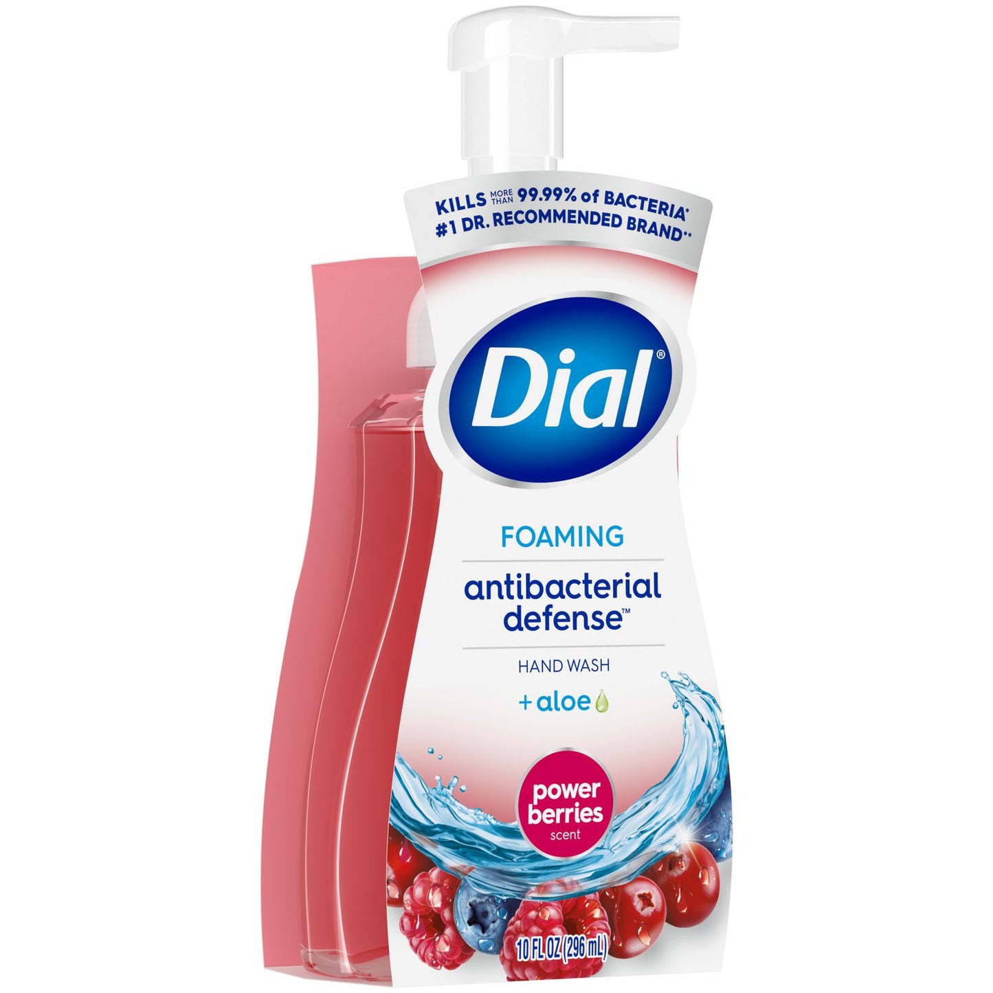 Dial Antibacterial Foaming Hand Wash, Power Berries Scent, 10 oz, 8/Carton (34727)