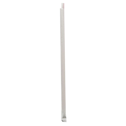 Boardwalk Wrapped Giant Straws, 10.25", Polypropylene, Red/White Striped, 1,200/Carton (GST1025RW)