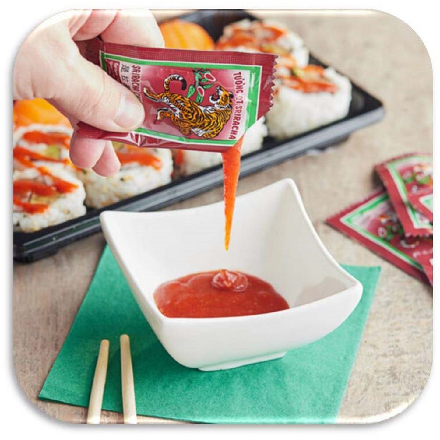 Kari-Out Siracha Sauce, 9 g Packet, 200/Carton (1800600)