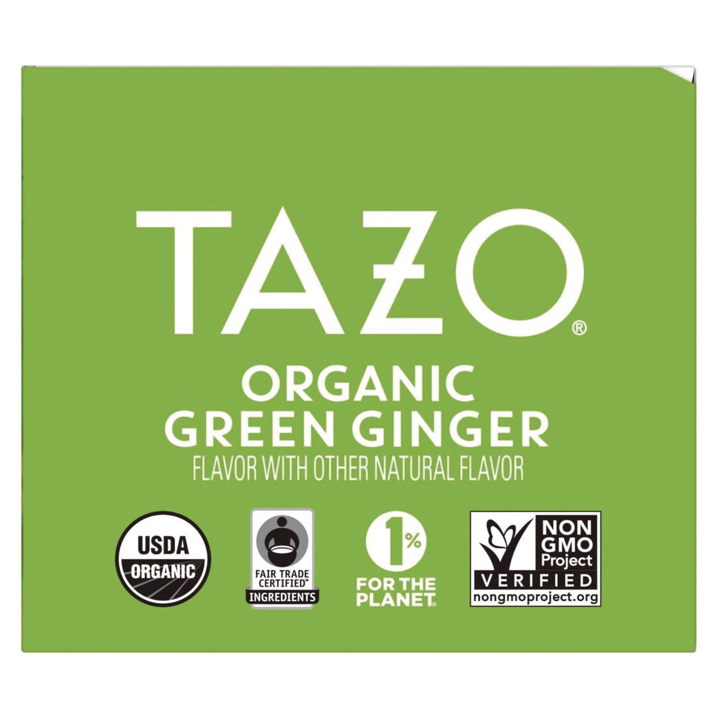 Tazo Tea Bags, Organic Green Ginger, 16/Box, 6 Boxes/Carton (00356)