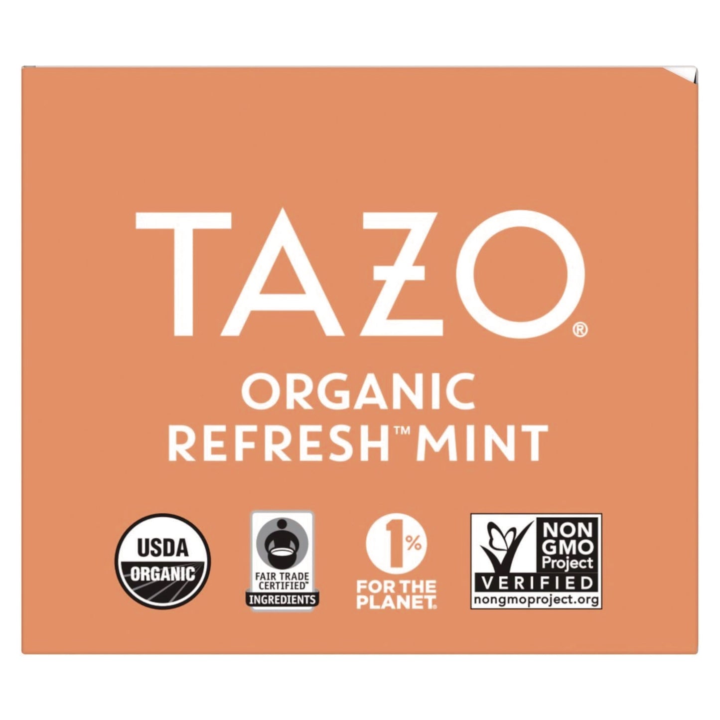 Tazo Tea Bags, Organic Refresh Mint, 16/Box, 6 Boxes/Carton (00350)