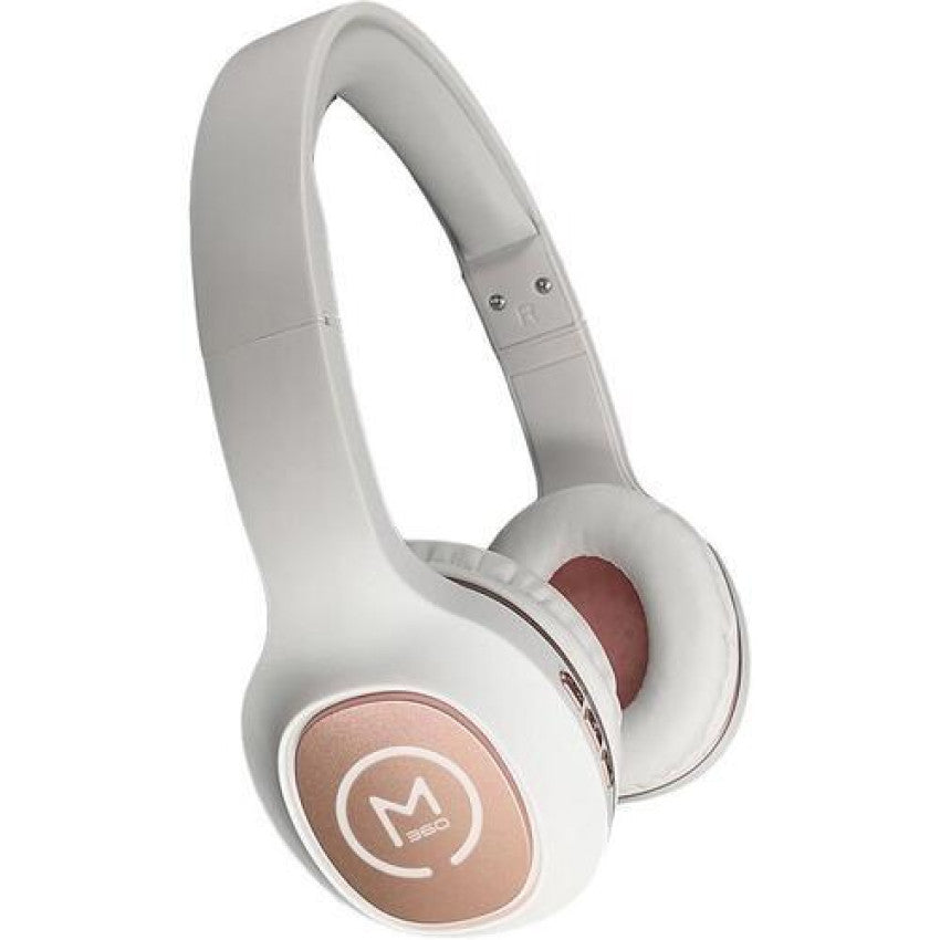 Morpheus 360 Tremors Wireless On-ear Headphones - Bluetooth 5.0 Headset With Microphone Stereo Wiredwireless 32 Ohm Whiterose Gold (HP4500R)