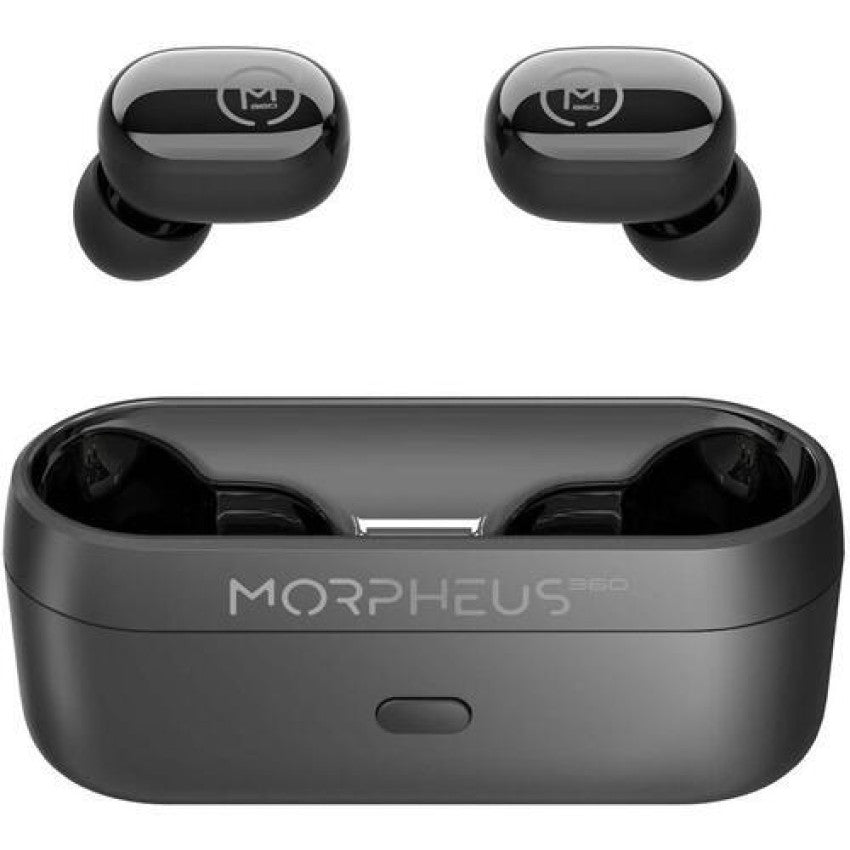 Morpheus 360 Spire True Wireless Earbuds Bluetooth In-ear Headphones With Microphone Hifi Stereo 20 Hour Playtime Binaural Black (TW1500B)