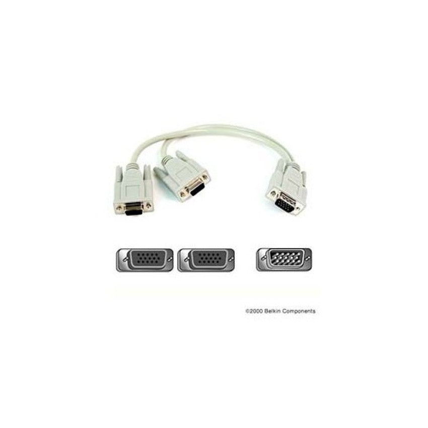 Belkin Display Splitter Hd15f/hd15m 1 Ft (F3G00601)