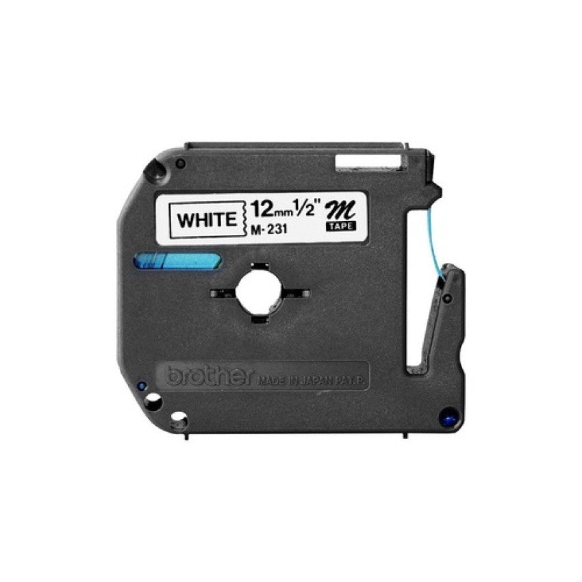 Brother 1pk 1/2in Black/white For P-touch 26.2ft (M231)