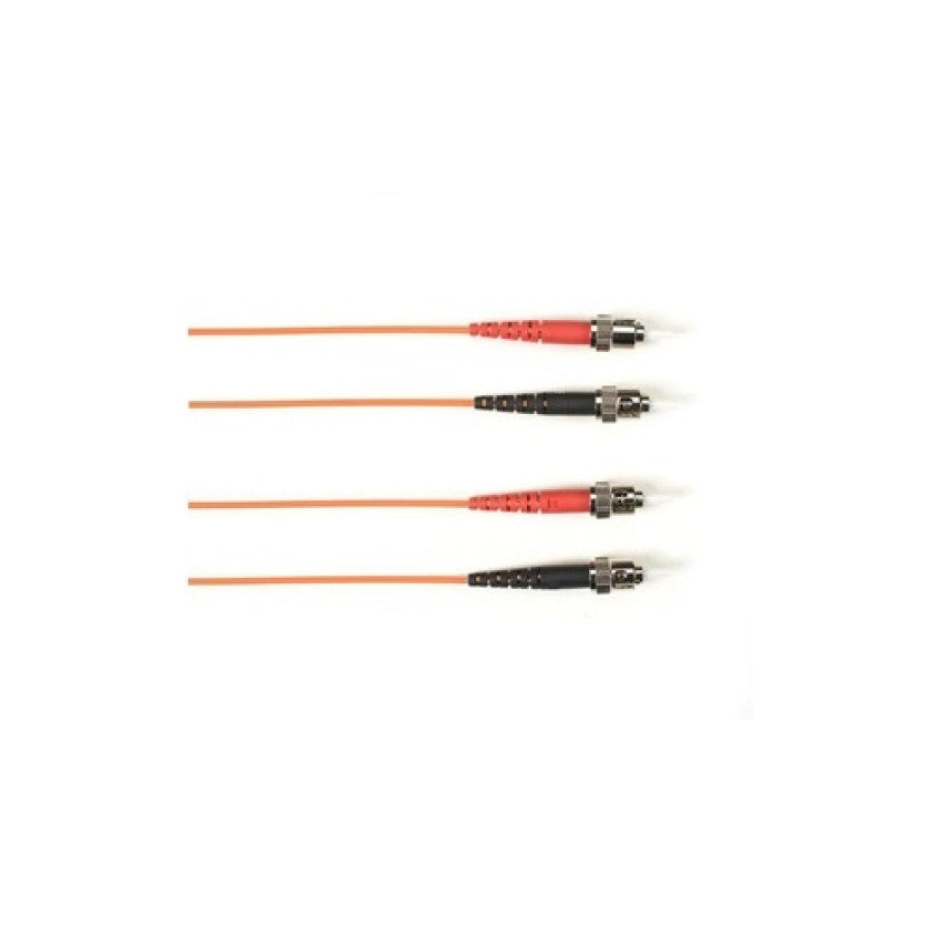 Black Box Om1 62.5/125 Multimode Fiber Optic Patch Cable - Ofnr Pvc, St To St, Orange, 1-m (3.2-ft.), Gsa, Taa (R62001MSTSTOR)