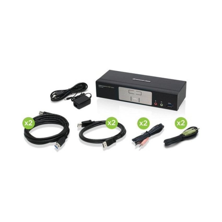 Iogear 2-port Displayport1.2 Kvmp W/usb3.1 Hub (GCS1932)