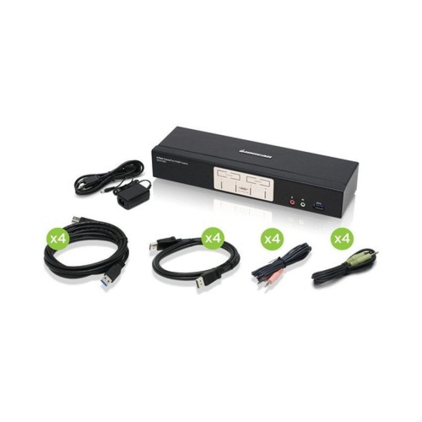Iogear 4-port Displayport1.2 Kvmp W/usb3.1 Hub (GCS1934)