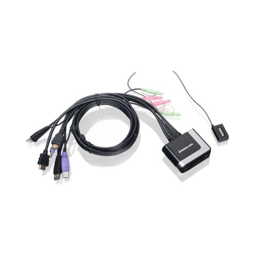 Iogear 2-port Hd Cable Kvm Switch With Audio (GCS62HU)