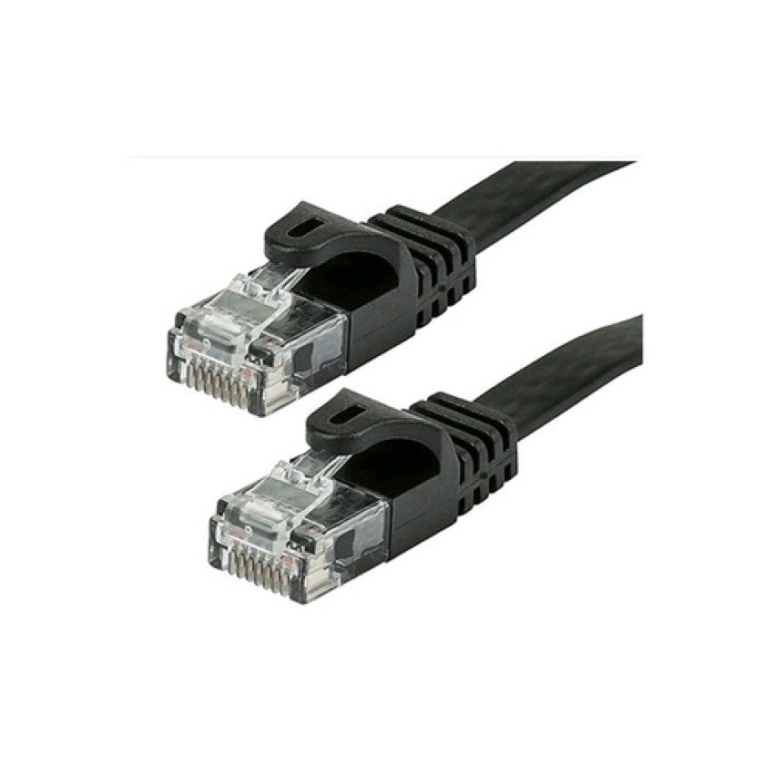 Monoprice Cat5e Flat Patch Cable_ 2ft Black (9546)