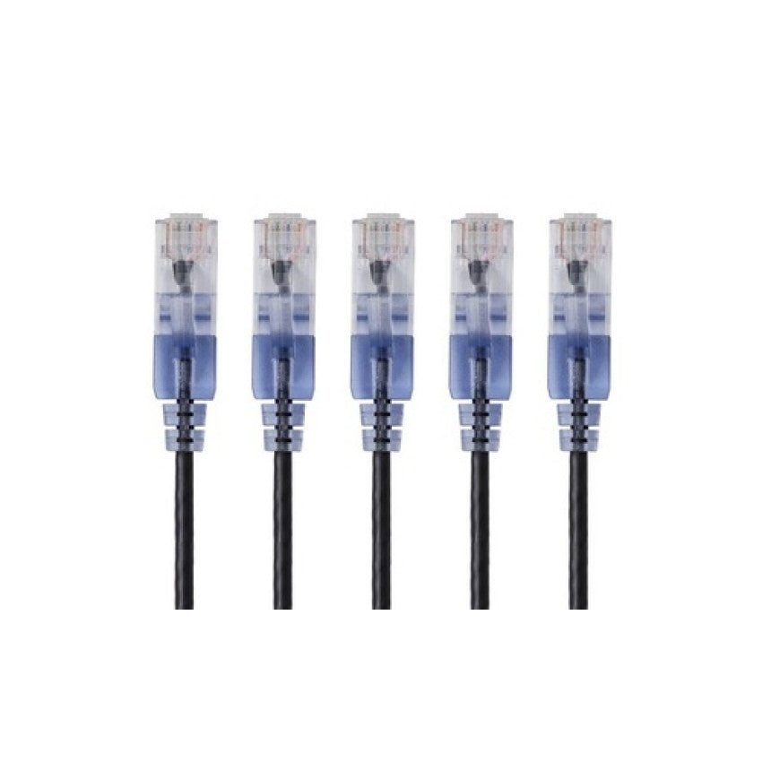 Monoprice Slim Cat6a Cable - 5-pack - 3ft Black (15129)