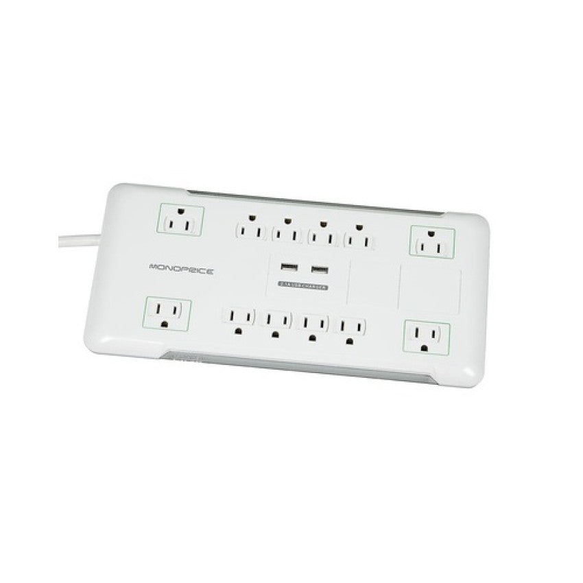 Monoprice Surge Protector - 12 Outlet, 2 Usb Ports (9203)