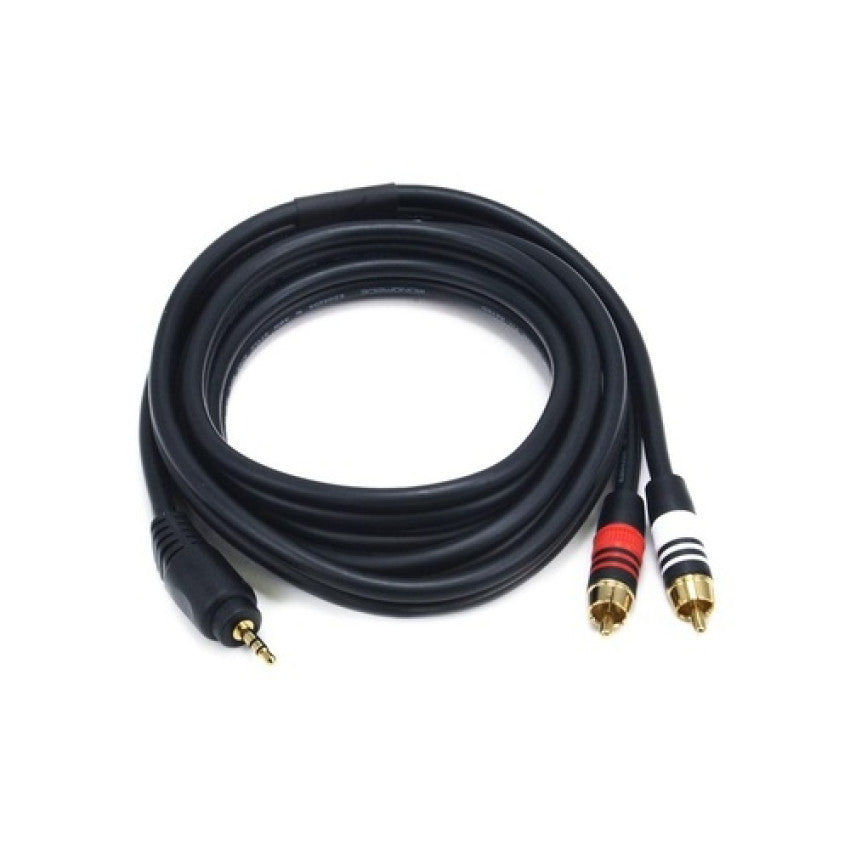 Monoprice Stereo M To 2rca M Cable 6ft - Black (5598)
