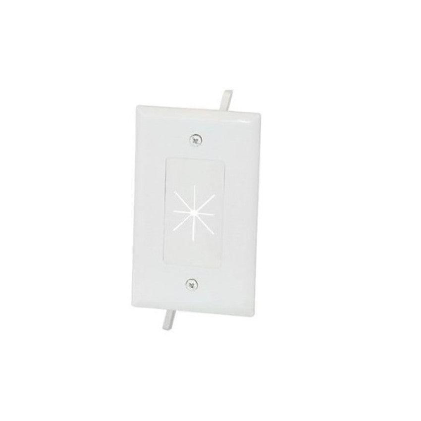 Monoprice Cbl Plate, Flex Open_1-gang_ White (12584)