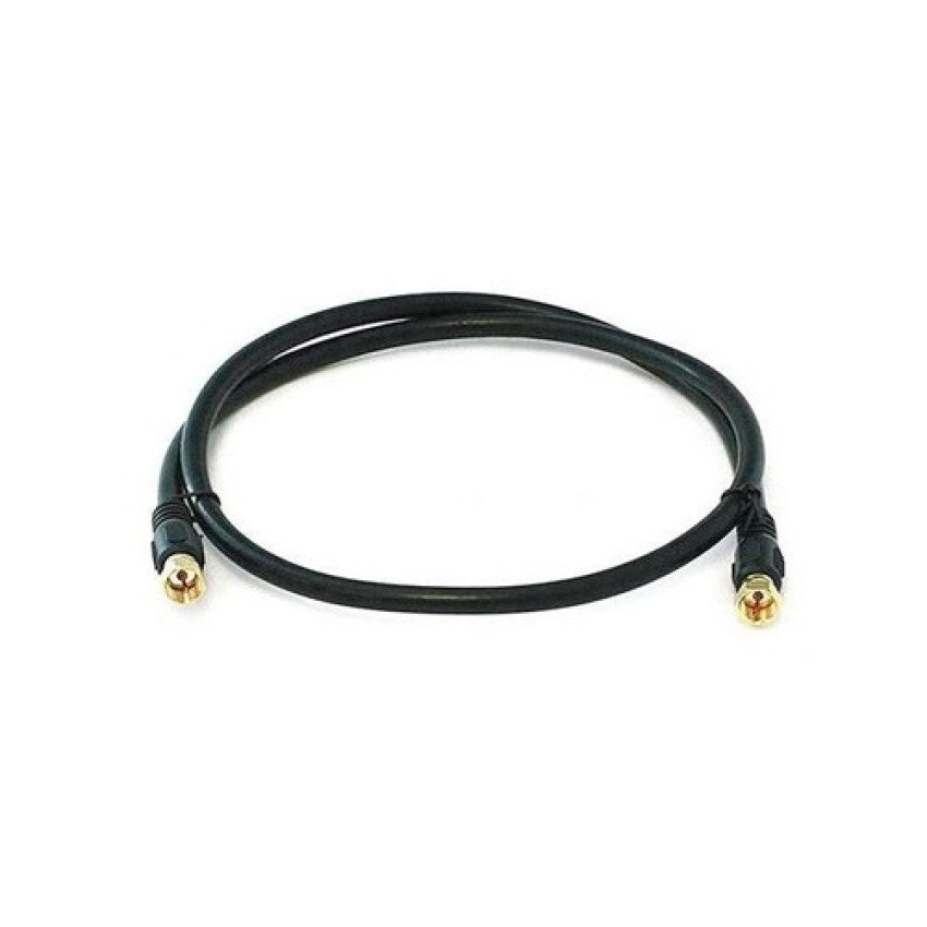 Monoprice Rg6 75ohm Coax W F Type 3ft - Black (3030)