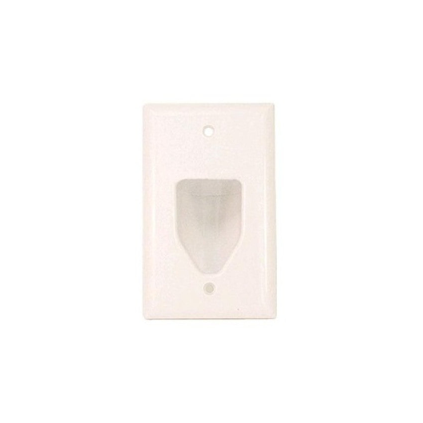 Monoprice Low Voltage Cable Wall Plate - White (3997)