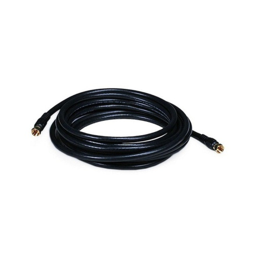 Monoprice Rg6 75ohm_coax W F Type 15ft - Black (6314)