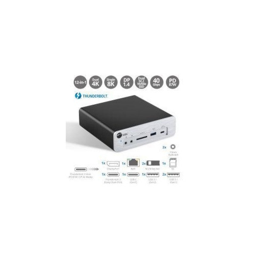 SIIG Tb3 Dp 1.4 Docking Station With M.2 Nvme (JUDK0K11S1)