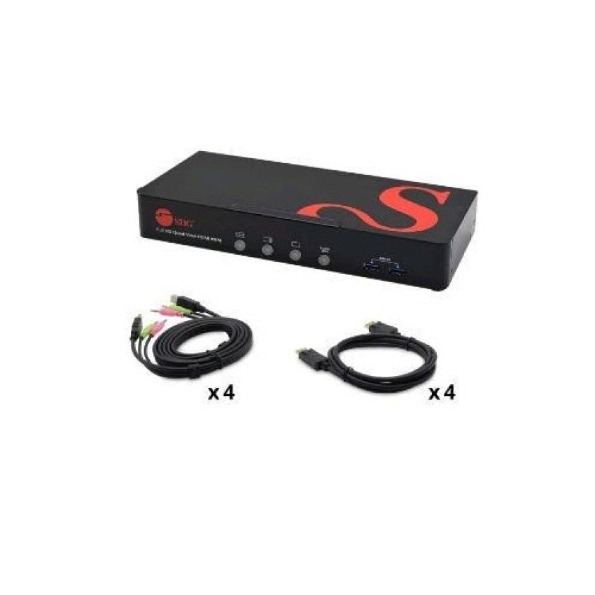 SIIG 4p Hdmi 1.4 Quad-screen Kvm Switch (CEKV0A11S1)